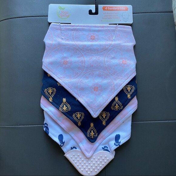 Yoga Sprout 4 Pack Bandana Bibs - Picture 1 of 4